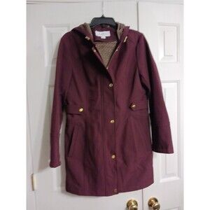 NWT Women's Liz Claiborne Side Tab Softshell Coat Size M (8-10) Wine $150
